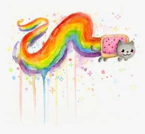 Click And Drag To Re-position The Image, If Desired - Nyan Cat Watercolor