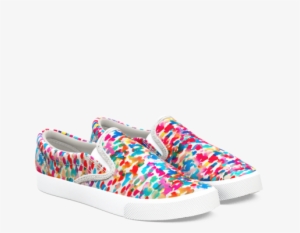 Rainbow Watercolor - Slip-on Shoe