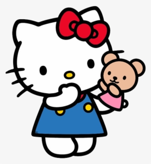 Teddy Bear Clipart Hello Kitty Pencil And Inlor Teddy - Hello Kitty 4th Birthday