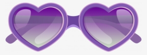 Purple Heart Sunglasses Png Clipart Image - Beach Sunglasses Clipart