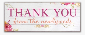 Personalized Floral Wedding Thank You Sign - Greeting Card