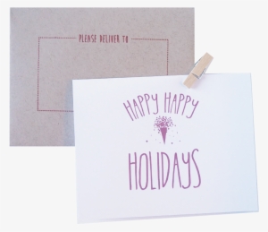 Happy Holidays Red Confetti Christmas Card - Envelope