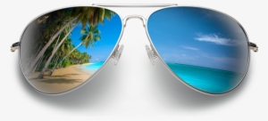 Mj Glasses Beach Reflection - Myeyeglasscase Hard Sunglasses Case With Microfiber