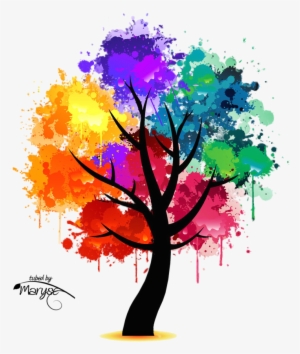 Free Transparent Png Files And Paint Shop Pro Tubes - Colourful Tree