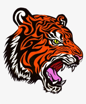 Color Tattoo Png File - Tribal Design Of Tiger