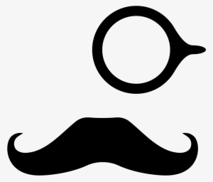 Monocle And Mustache Comments - Mustache With Eyeglass