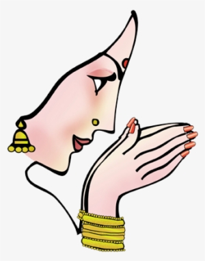 Graphic Royalty Free Library Namaste Hand Clip Art - Ganesh Chaturthi Ki Shubhkamnaye In Hindi