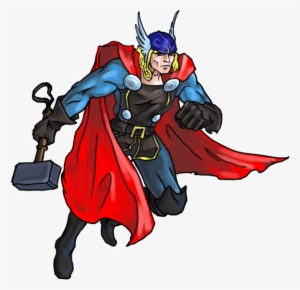 How To Draw Marvel Characters And Marvel Heroes Vector - Thor Full Body Drawing