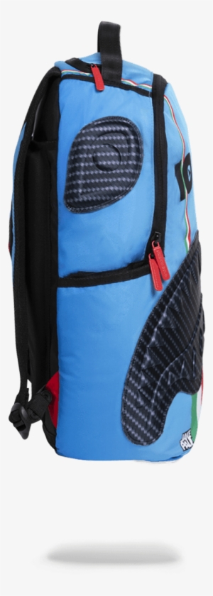 Sprayground Jake Paul Lambros Shark Backpack Blue Side - Laptop Bag