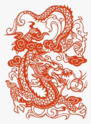 China Transparent Dragon Clip Art Black And White Library - Paper Cut Out Dragon