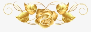 Clipart Rose Rose Gold - Clip Art Gold Rose