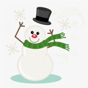 Windy Snowman Svg Scrapbook Title Winter Svg Cut File - Miss Kate Cuttables Cold
