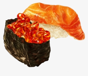 Sushi Food Watercolor Painting Drawing Illustration - Sushi Illustration
