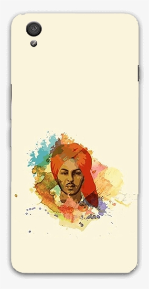 Bhagat Singh With Water Color Oneplus X Mobile Back - Mobile Phone