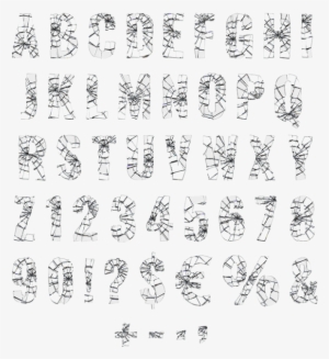 Shattered Glass Typeface - Shattered Glass Letters