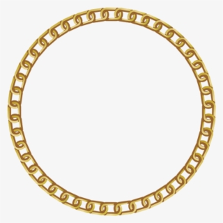 Chain Goldchain Gold Frame - Transparent Round Frame Png