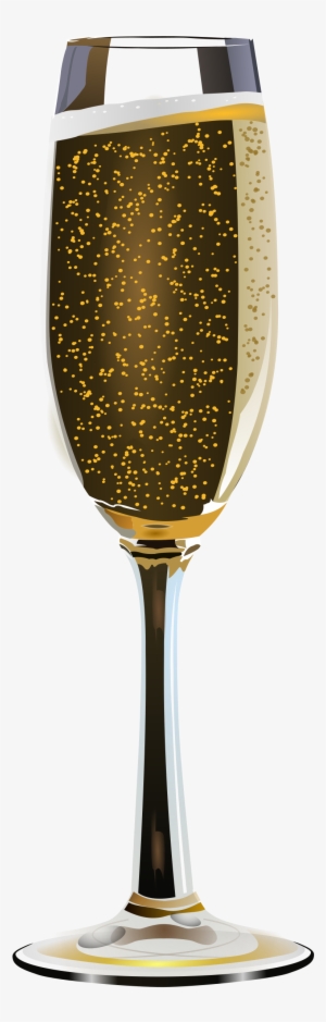 New Year Clipart Champagne Bottle Glass - Champagne Glases Clip Art