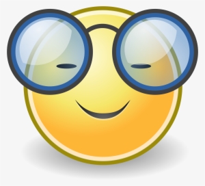 Happy Nerd Emoji - Eyes With Glasses Clip Art