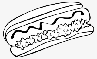Hot Dog Hotdog Wiener - Imagenes De Comida Chatarra Para Colorear