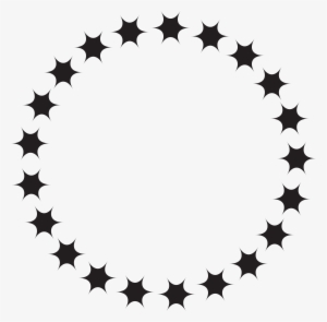 Jpg Black And White Download Circle Of Stars Clipart - Star Circle Vector Png