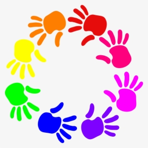 Colorful Circle Of Hands Svg Clip Arts 600 X 601 Px
