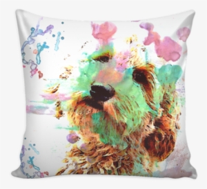 Watercolor Doodle Puppy Pillow With Insert - Media Militia Sampler Image Pack