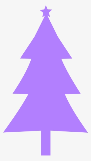 Christmas Clipart Purple - Christmas Tree Silhouette Clip Art