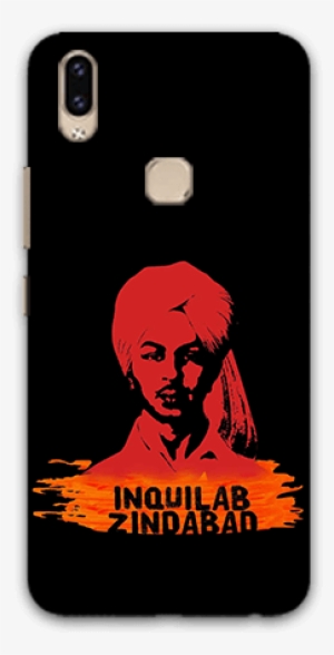 Inquilab Zindabad Bhagat Singh Vivo V9 Mobile Back - Mobile Phone
