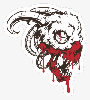 Blood Skull Sticker - Scary 2 Unisex T-shirts