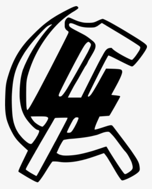 Logo Of The Fourth International - Hammer And Sickle With A 4