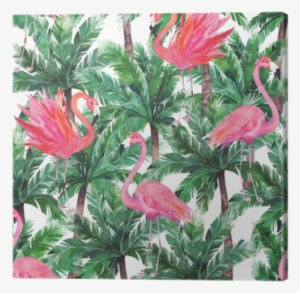 Download Watercolor Pink Flamingos Exotic Birds Tropical Palm Watercolor Botanical Summer Leaves Transparent Png 400x400 Free Download On Nicepng