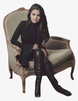 Free Png Selena Gomez Sitting Png Images Transparent - Selena Gomez High Boots