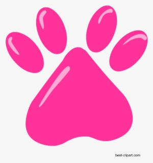 Pink Paw Print Clip Art Image Free