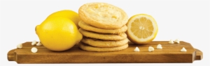 Platter With Lemon, Lemon Cookies, And Scattered White - Sandwich Cookies