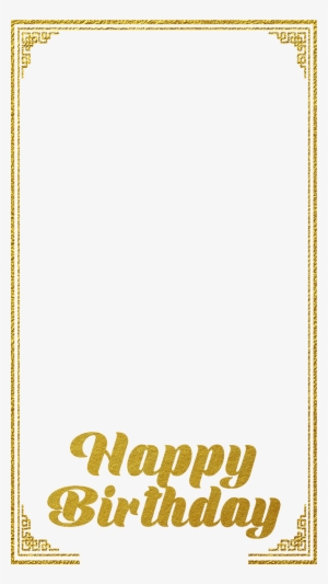 Gold Frame Birthday Snapchat Filter Geofilter Maker - Poster