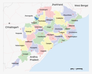 Orissa State Map - Districts Of Odisha