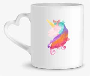 Mug Heart Watercolor Unicorn By Pinkglitter - Mug