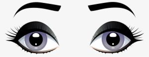 Female Grey Eyes With Eyebrows Png Clip Art