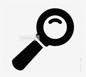 Vector Icon Of Hand Lens - Magnifying Glass