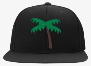 Palm Tree Emoji Stc19 Sport Tek Flat Bill High Profile - Baseball Cap
