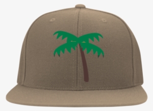 Palm Tree Emoji 6297f Yupoong Flat Bill Twill Flexfit - Tuba Crest Flexfit Cap