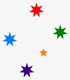 Colorful Stars Clipart Png - Southern Cross Tattoo