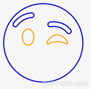 How To Draw A Kiss Emoji Pop Path - Circle