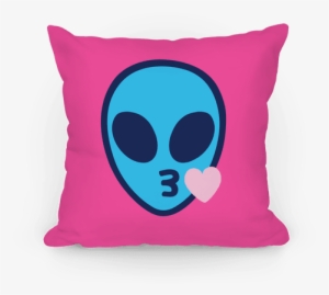 Blowing Kiss Alien Emoji Pillow - Alien Pillow