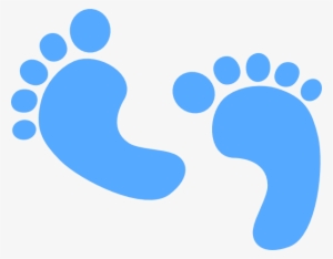 Light Blue Clipart Blue Baby Footprint - Sonajas Para Baby Shower