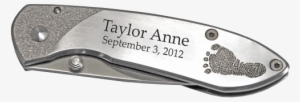 Wholesale Baby Footprint Pocket Knife Personalized - Fingerprint Memorial Jewelry: Stainless Steel Pocket
