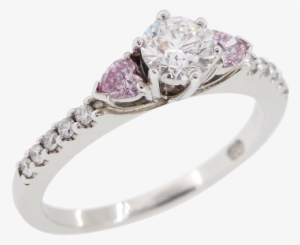 Round Brilliant Cut Pink Diamond Engagement Ring - Ring1