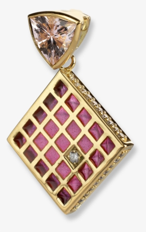 Nicole Barr Designs 18 Karat Gold Modern Necklace-pink - Diamonds & Morganite Pink Necklace - 18k Gold 18