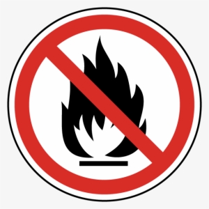 No Fire / Flame Label - Non Flammable Logo