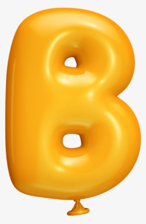 Yellow Balloon Font - Balloon Letter Font Png